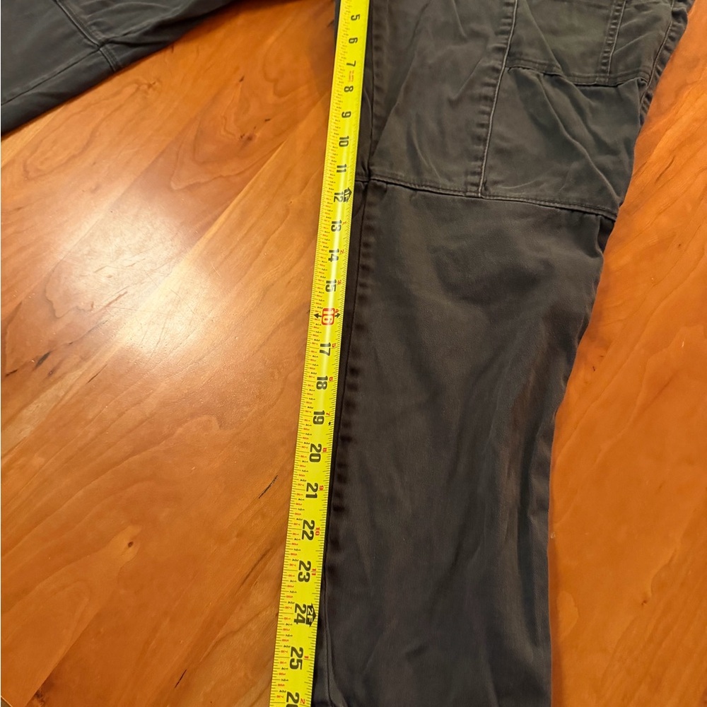Supplies by Unionbay Skinny Cargo Pants 16 33W Charcoal Gray Zip Pocket Stretch - Picture 12 of 15